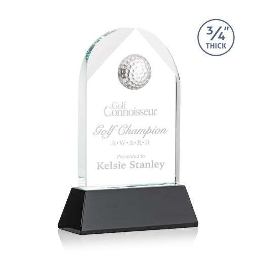 Awards and Trophies - Crystal Awards - Blake Golf on Newhaven - Black