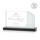 Colliseum Black Rectangle Crystal Award