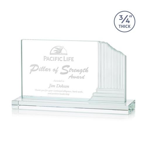 Awards and Trophies - Crystal Awards - Colliseum Starfire Rectangle Crystal Award