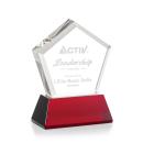 Genosee Red on Base Polygon Crystal Award