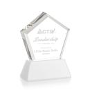 Genosee White on Base Polygon Crystal Award