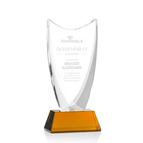 Awards and Trophies - Crystal Awards - Dawkins Amber Peaks Crystal Award