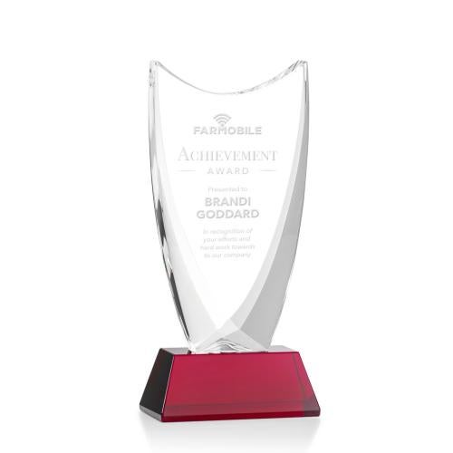 Awards and Trophies - Crystal Awards - Dawkins Red Peaks Crystal Award