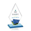 Tuscany Full Color Sky Blue Diamond Crystal Award