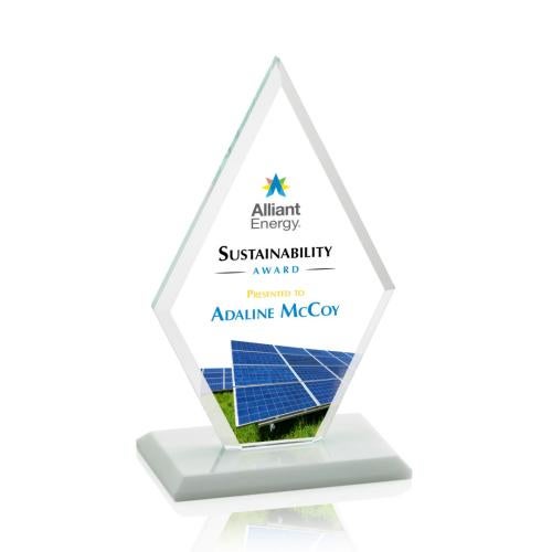 Awards and Trophies - Crystal Awards - Tuscany Full Color White Diamond Crystal Award