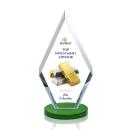 Cancun Full Color Green Diamond Crystal Award
