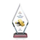Cancun Full Color Rosewood Diamond Crystal Award