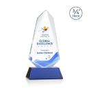 Sheridan Full Color Blue on Newhaven Unique Crystal Award