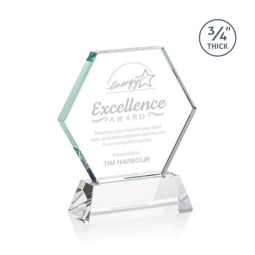Awards and Trophies - Crystal Awards - Pickering Starfire on Newhaven Polygon Crystal Award