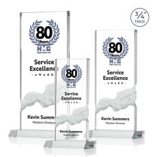 Employee Gifts - Poole Full Color Clear Rectangle Crystal Award