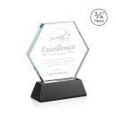 Pickering Black on Newhaven Polygon Crystal Award