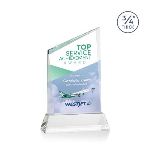 Awards and Trophies - Crystal Awards - Scarsdale Full Color Starfire on Newhaven Peaks Crystal Award