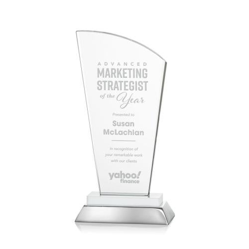 Awards and Trophies - Crystal Awards - Hansen White Peaks Crystal Award