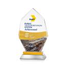 Nebraska Full Color Amber Polygon Crystal Award