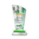 Hansen Full Color Green Peaks Crystal Award