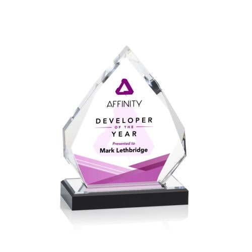 Awards and Trophies - Acrylic Awards - Beckenham Full Color Silver Polygon Acrylic Award