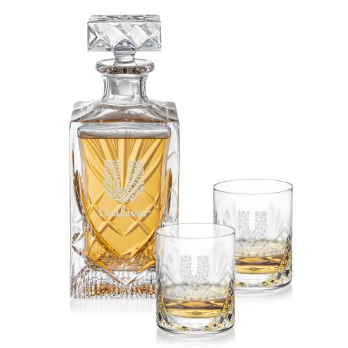 Corporate Gifts - Barware - Gift Sets - Cavanaugh Square Decanter Set