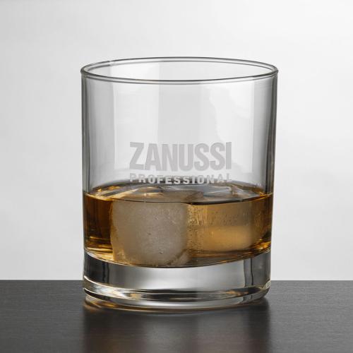 Corporate Gifts - Barware - On the Rocks Glasses - Chelsea OTR/DOF -  Deep Etch