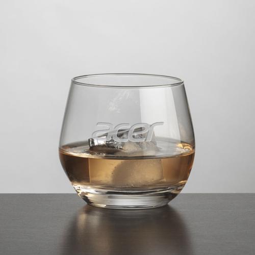 Corporate Gifts - Barware - On the Rocks Glasses - Bexley OTR/DOF - Deep Etch