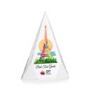 Rochester Full Color Clear Pyramid Crystal Award