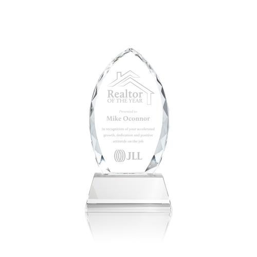 Awards and Trophies - Crystal Awards - Wilton Clear on Newhaven Base Peaks Crystal Award
