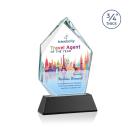 Deerhurst Ice Peak Full Color Black on Newhaven Peaks Crystal Award