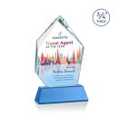 Deerhurst  Ice Peak Full Color Sky Blue on Newhaven Peaks Crystal Award