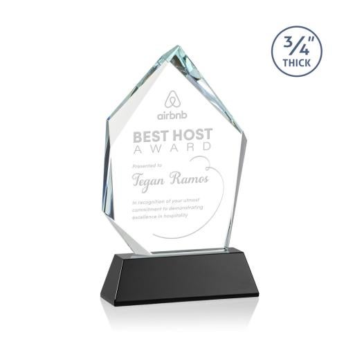 Awards and Trophies - Crystal Awards - Deerhurst Ice Peak Black on Newhaven Peaks Crystal Award
