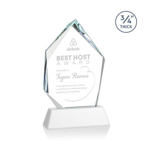 Awards and Trophies - Crystal Awards - Deerhurst Ice Peak White on Newhaven Peaks Crystal Award
