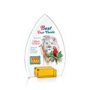 Aylin Full Color Amber Peaks Crystal Award