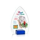Aylin Full Color Blue Peaks Crystal Award