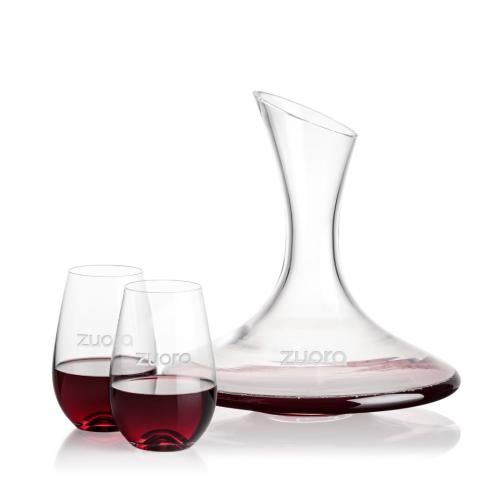 Corporate Gifts - Barware - Carafes - Madagascar Carafe & Boston Stemless Wine