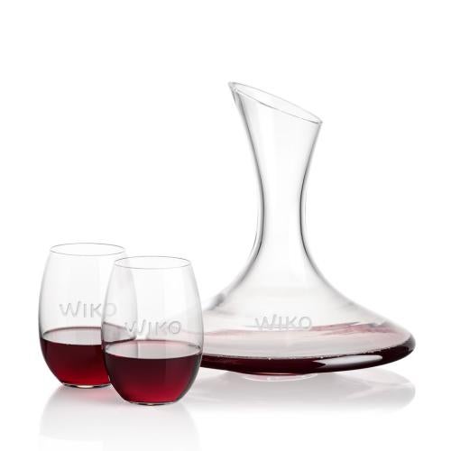 Corporate Gifts - Barware - Carafes - Madagascar Carafe & Carlita Stemless Wine