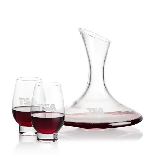 Corporate Gifts - Barware - Carafes - Madagascar Carafe & Glenarden Stemless Wine