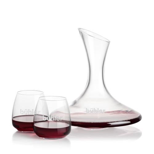 Corporate Gifts - Barware - Carafes - Madagascar Carafe & Hogarth Stemless Wine