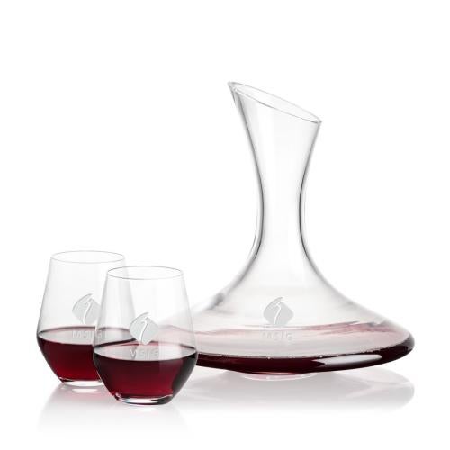 Corporate Gifts - Barware - Carafes - Madagascar Carafe & Reina Stemless Wine
