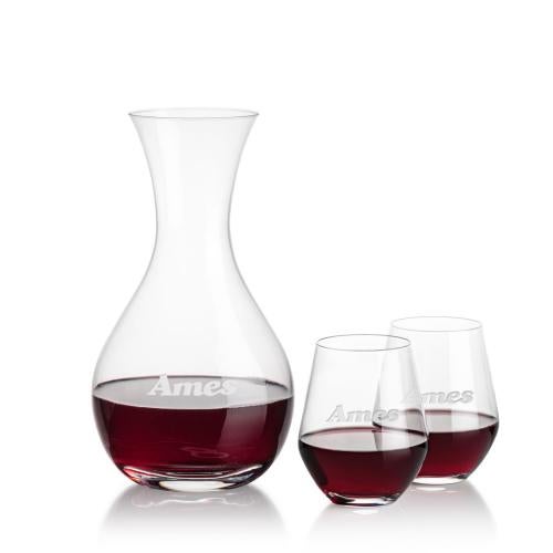 Corporate Gifts - Barware - Carafes - Adelita Carafe & Reina Stemless Wine