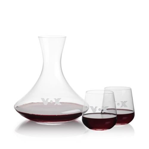 Corporate Gifts - Barware - Carafes - Senderwood Carafe & Howden Stemless Wine