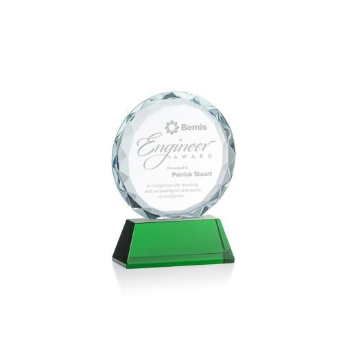 Awards and Trophies - Crystal Awards - Stratford Green Circle Crystal Award