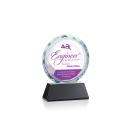 Stratford Full Color Black Circle Crystal Award