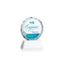 Stratford Full Color White Circle Crystal Award