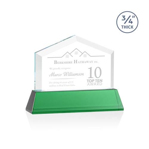 Awards and Trophies - Crystal Awards - Micasa Green on Newhaven Peaks Crystal Award