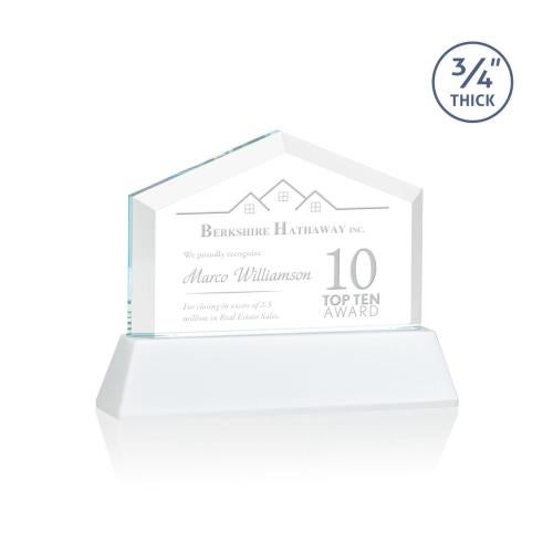 Awards and Trophies - Crystal Awards - Micasa White on Newhaven Peaks Crystal Award