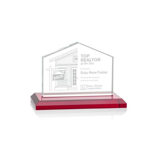 Awards and Trophies - Crystal Awards - Domicile Red Peaks Crystal Award