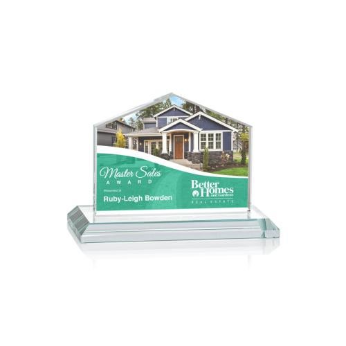 Awards and Trophies - Crystal Awards - Domicile Full Color Starfire Peaks Crystal Award