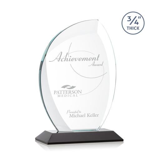 Awards and Trophies - Crystal Awards - Wichita Black Flame Crystal Award