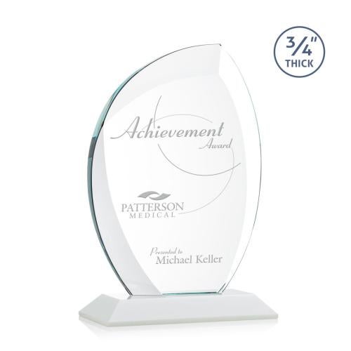 Awards and Trophies - Crystal Awards - Wichita White Flame Crystal Award