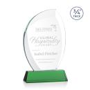 Wichita Green on Newhaven Base Flame Crystal Award