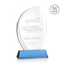 Wichita Sky Blue on Newhaven Base Flame Crystal Award