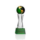 Havant Green/Gold Globe Crystal Award